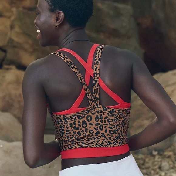 FP MOVEMENT All Clear Leopard Tank Cami NWT Brown Black - Picture 3 of 5